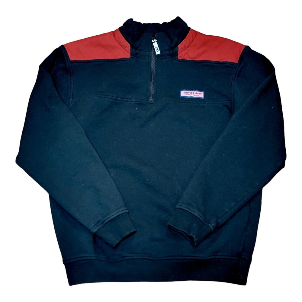 Vineyard Vines Shep Shirt Men’s Small Navy Red 1/4 Zip Pullover Sweatshirt